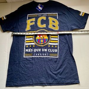 Icon Sports FC Barcelona World Soccer Logo Graphic Print T-Shirt, Great Gift